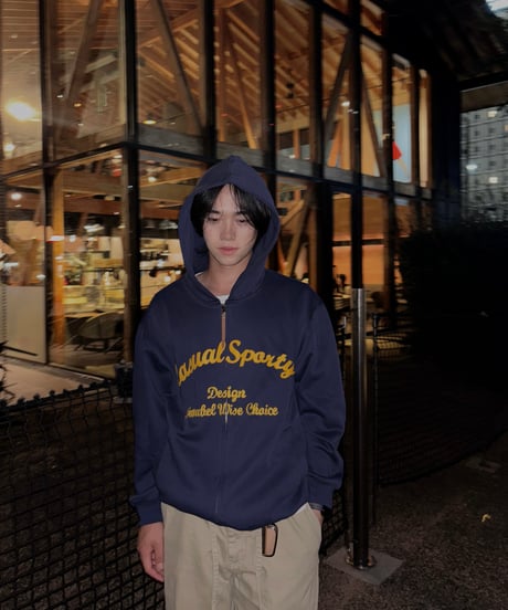 Design lether zip hoodie