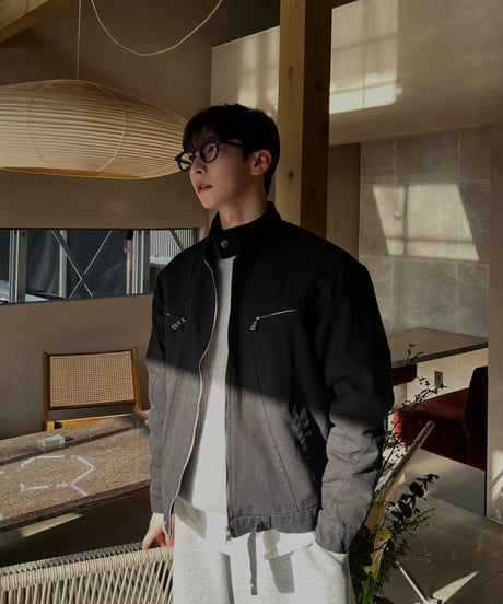 (premium select)round slit biker jacket