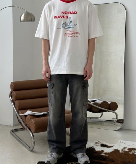 NO BAD WAVES print tee