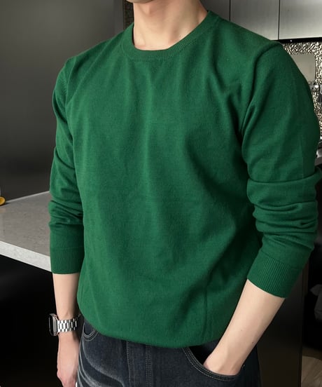 (3color)Cashmere like round knit