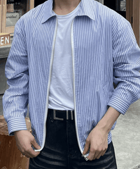 Stripe shirt jakets