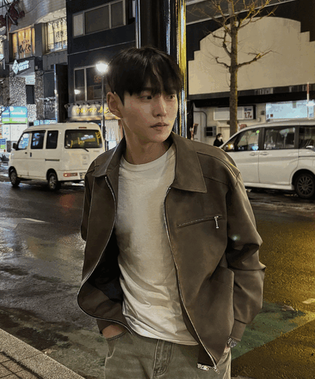 Grac zipper leather jacket