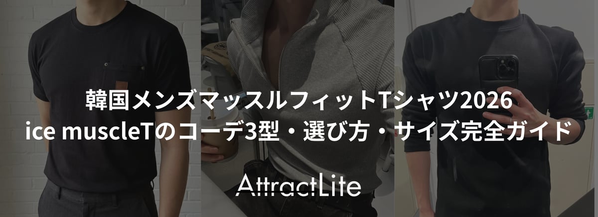マッスルフィットTシャツ メンズ｜痩せて見える韓国ice muscleT 3型 