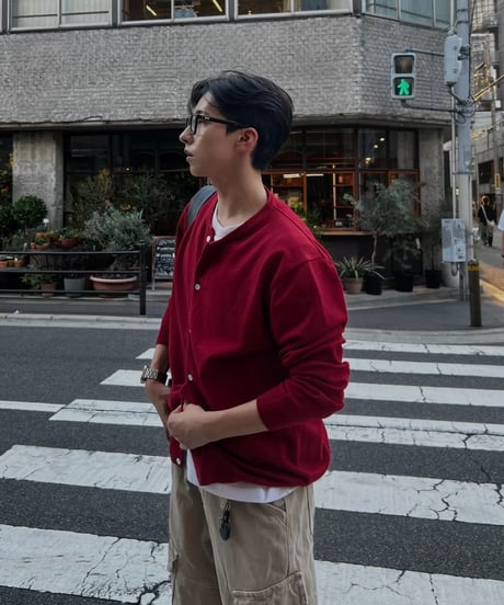 Burgundy round cardigan