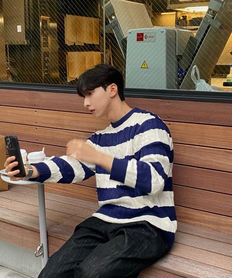 (2color)Mirage round knit