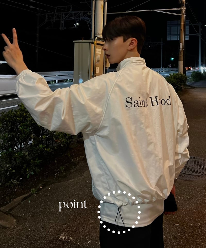 Saint logo nylon jacket | 韓国現地メンズカジュアルAttract Lite
