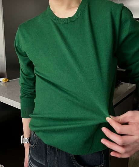 (3color)Cashmere like round knit