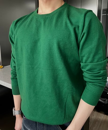 (3color)Cashmere like round knit