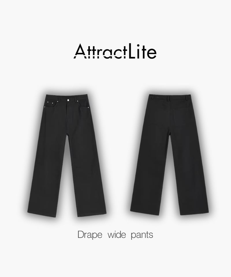 Drape wide pants | 韓国現地メンズカジュアルAttract Lite