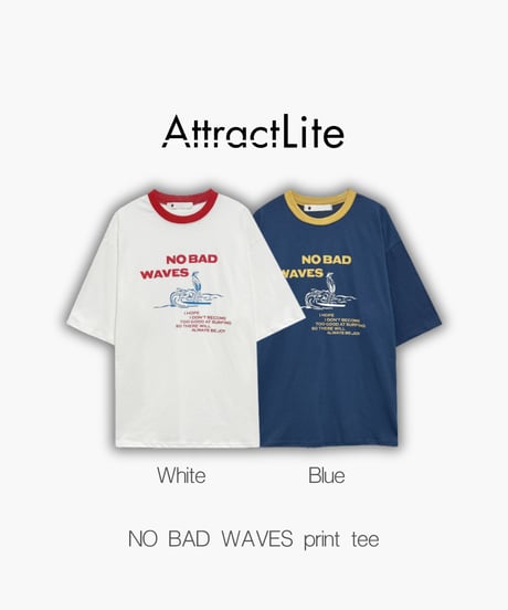 NO BAD WAVES print tee