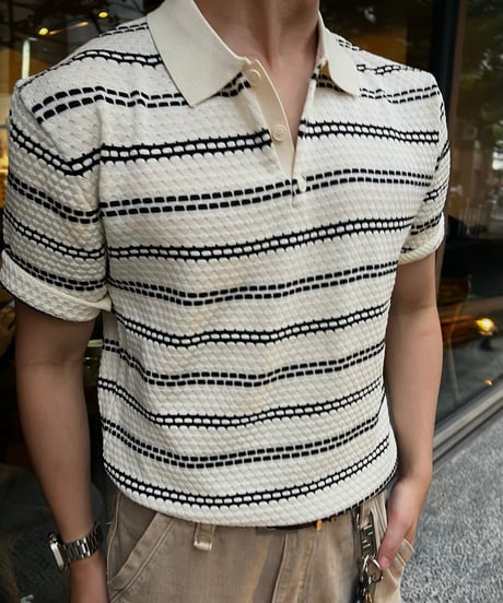 poa border harf knit