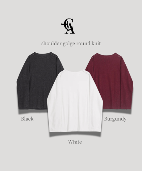 shoulder golge round knit