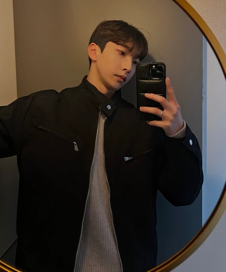 (premium select)round slit biker jacket