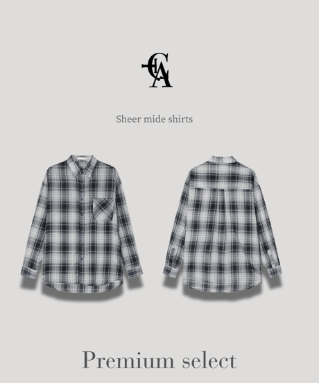 (premium select)Sheer mide shirts