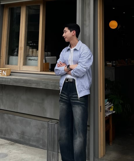 Stripe shirt jakets