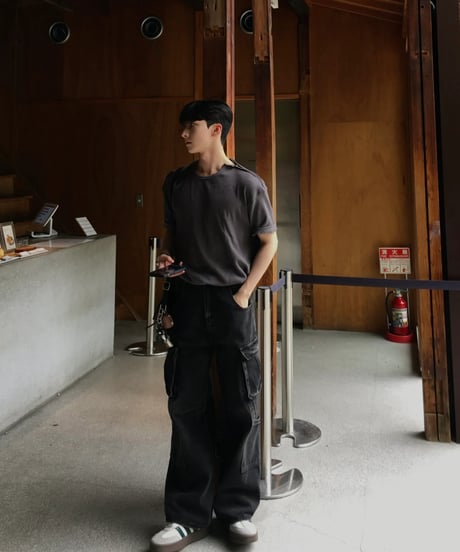 (premium select)Waffle Shoulder Zip-up T