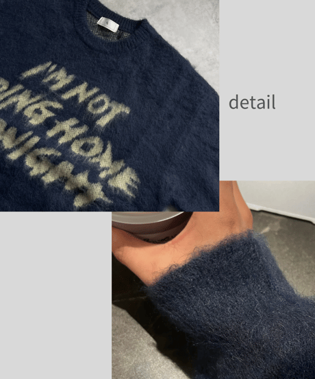 lettering jaggy knit