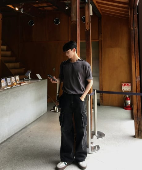 (premium select)Waffle Shoulder Zip-up T