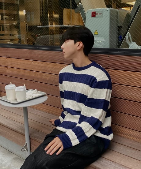 (2color)Mirage round knit