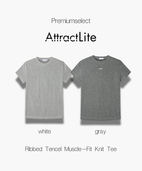（premiumselect）Ribbed Tencel Muscle-Fit Knit Tee