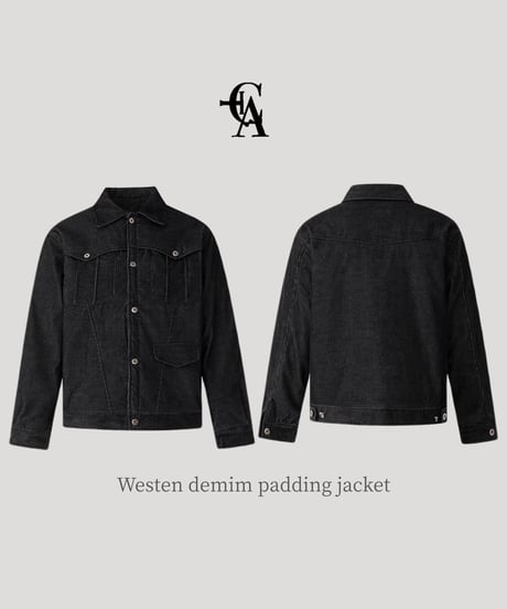 Westen demim padding jacket