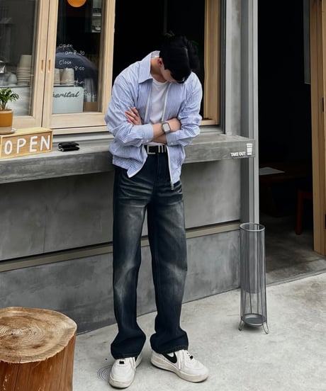 Stripe shirt jakets