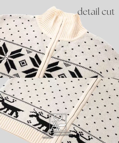 Nordic zipup knit