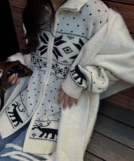 Nordic zipup knit BR