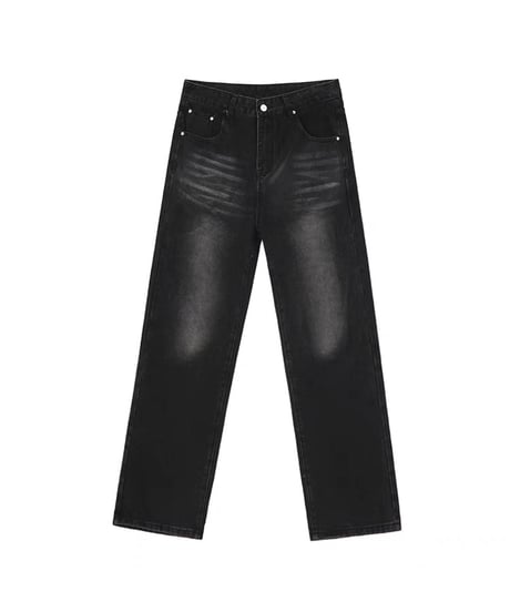 Wide wash up denim