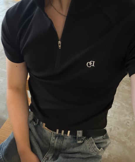 Half Zip Ribbed T