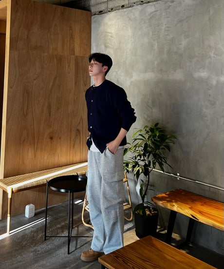 (4color)minimal  thick cardigan