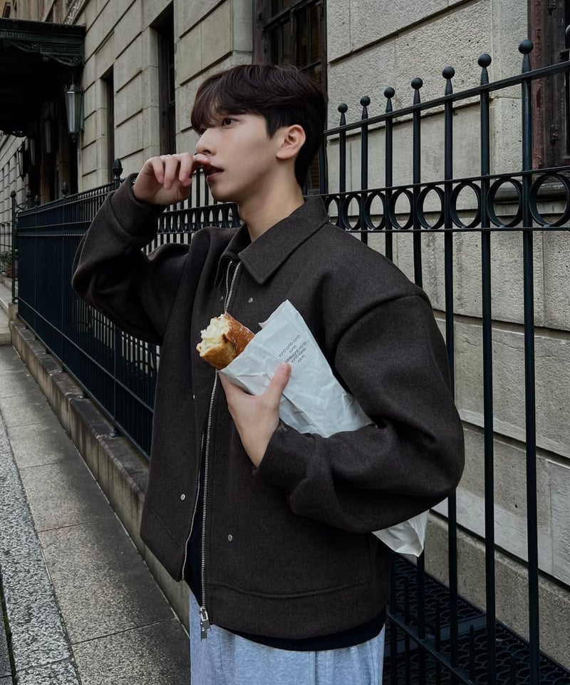 premium select)rivet wool cropped jacket | 韓国現