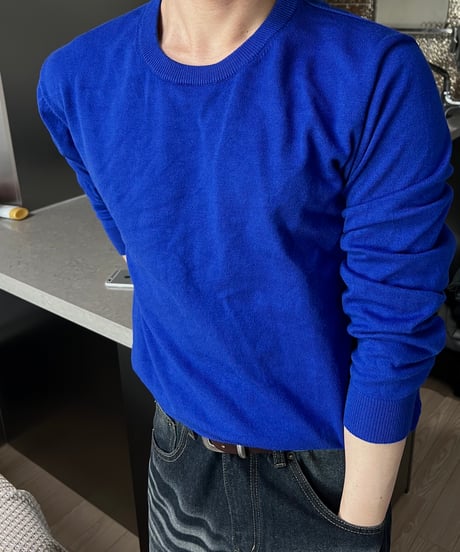(3color)Cashmere like round knit