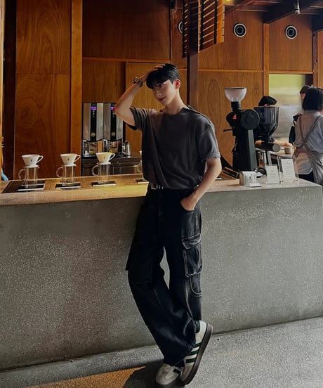 (premium select)Waffle Shoulder Zip-up T