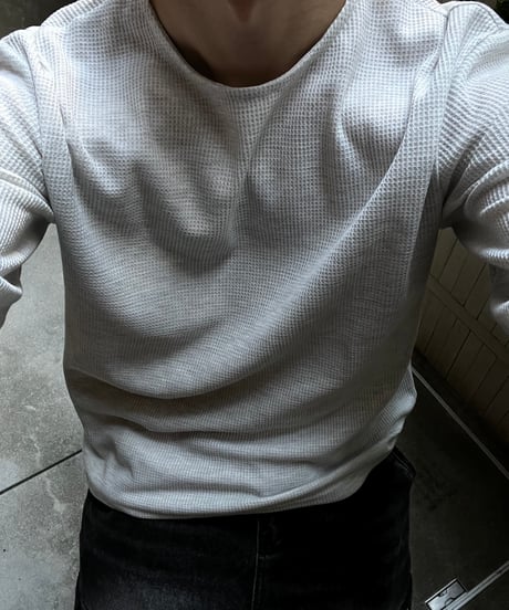 Textured Waffle Crop T