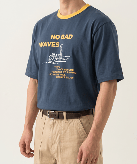 NO BAD WAVES print tee