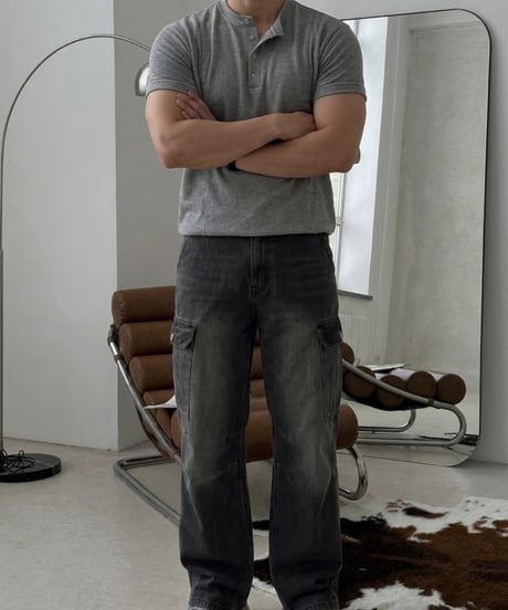 Henley neck stretch T