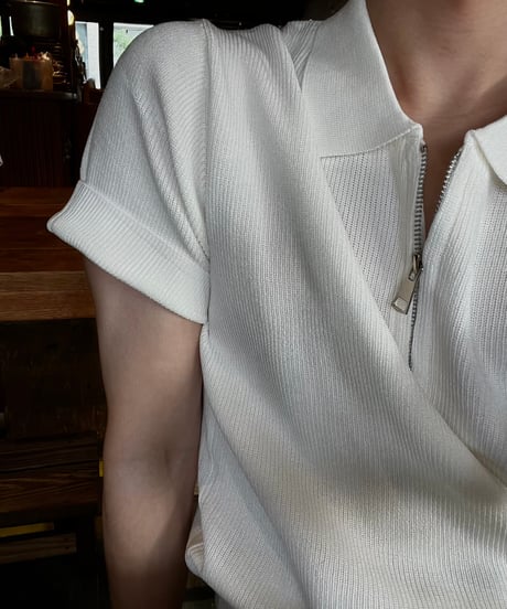 zipper poro knit