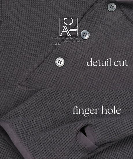 (3color)finhole botton hoodie