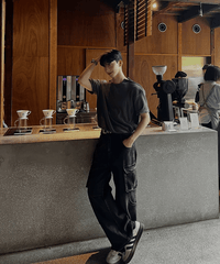 (premium select)Waffle Shoulder Zip-up T