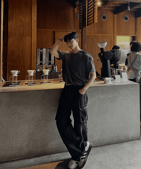 (premium select)Waffle Shoulder Zip-up T