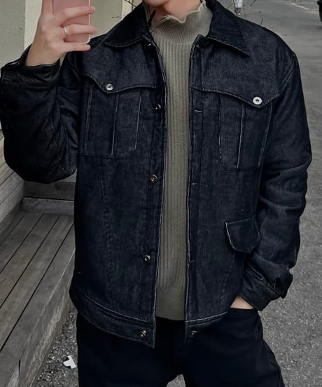 Westen demim padding jacket