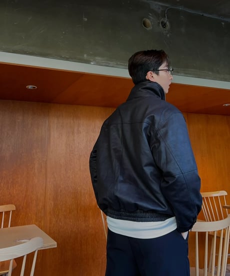 Mouton leather jacket