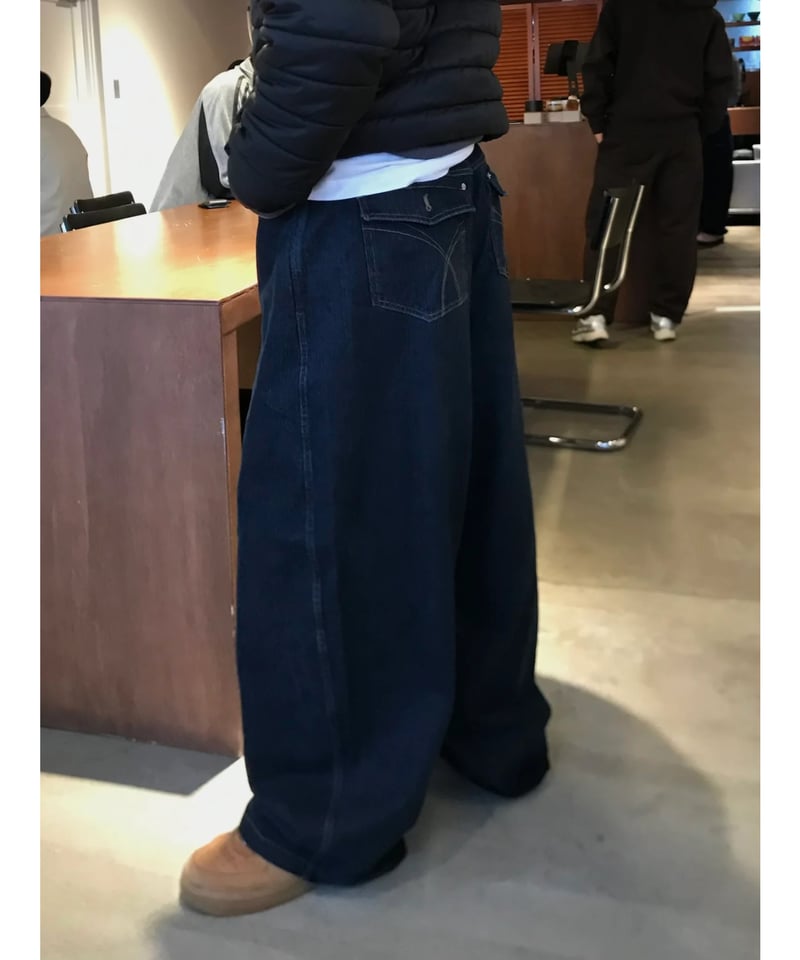 premium select）Broad striped denim pants | 韓国現