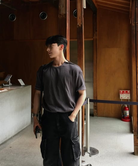 (premium select)Waffle Shoulder Zip-up T