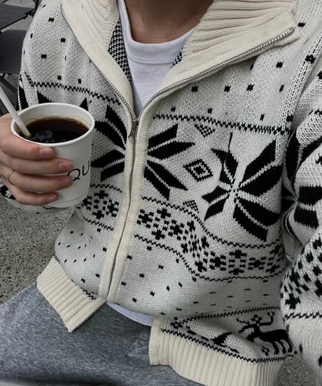 Nordic zipup knit BR