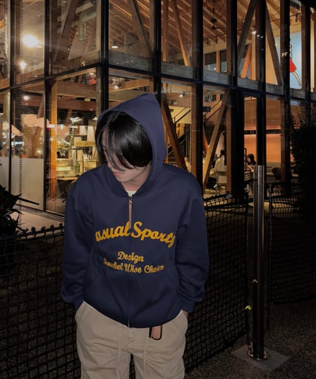 Design lether zip hoodie