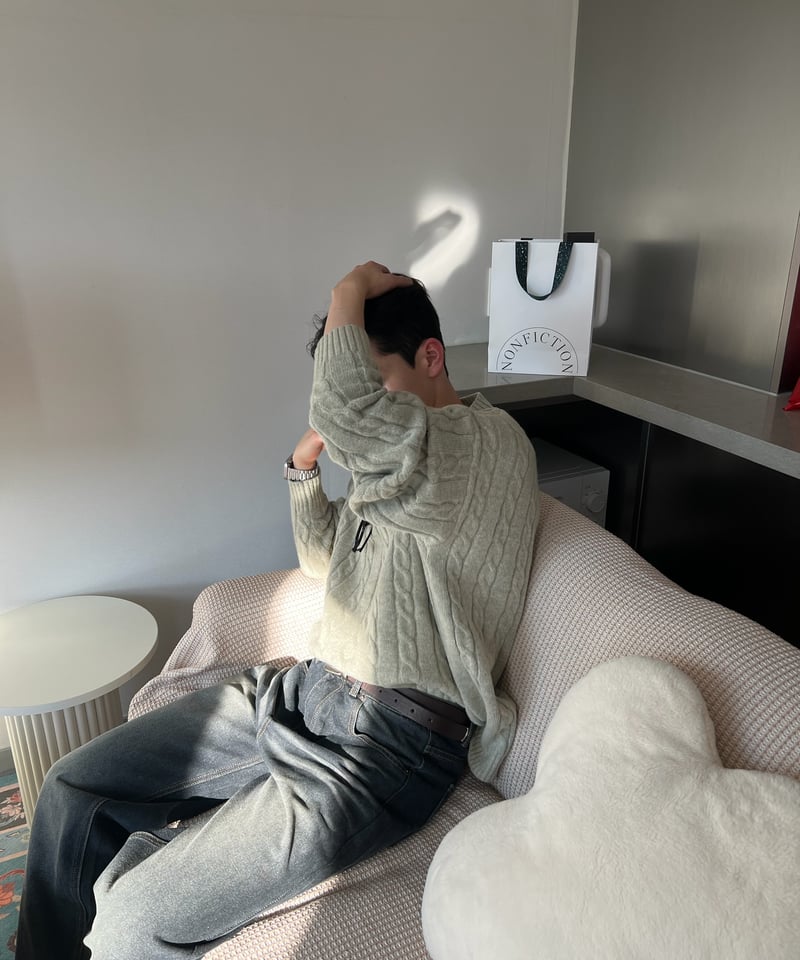 Ribbon cable knit | 韓国現地メンズカジュアルAttract Lite