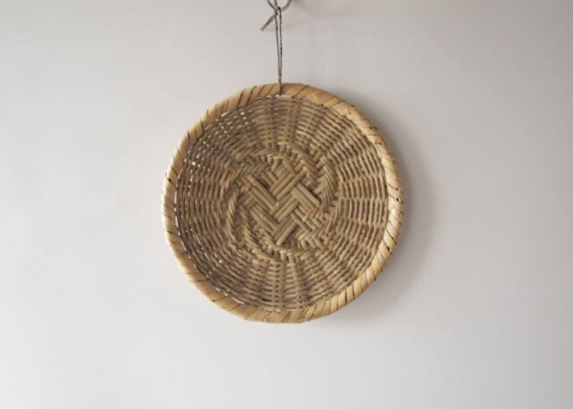 長野戸隠 根曲り竹蕎麦ざる 小ｻｲｽﾞφ直径23cm からむし紐付き | nuukの森