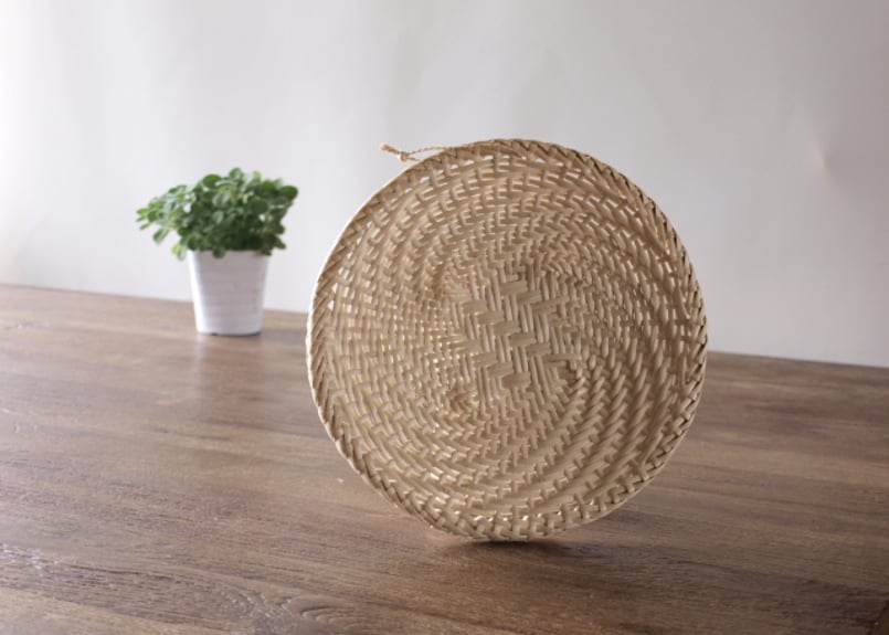 福島県奥会津 金山町マタタビ蕎麦ざる（網代編み）③小ｻｲｽﾞφ直径22cm